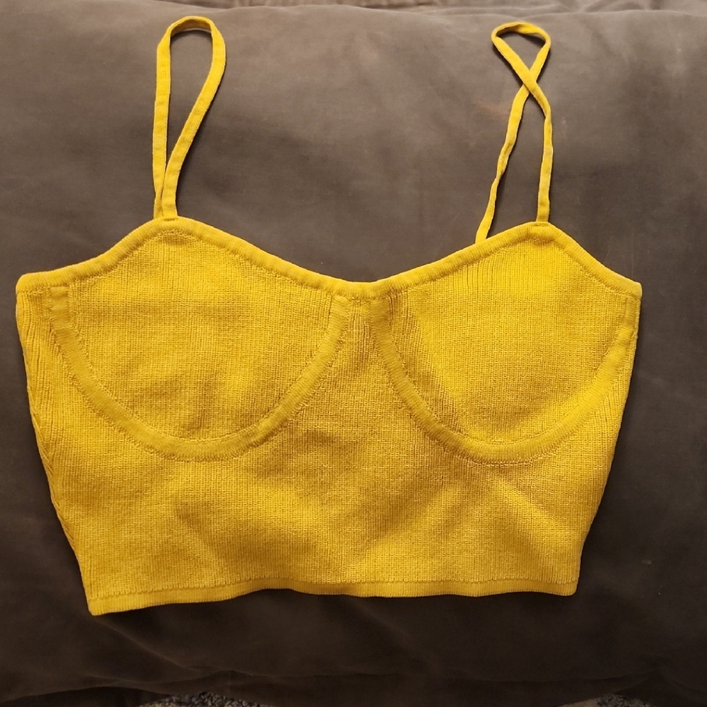 Signature8 Mustard Knit Top